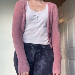 Fuzzy Pink Small Aeropostale Cardigan